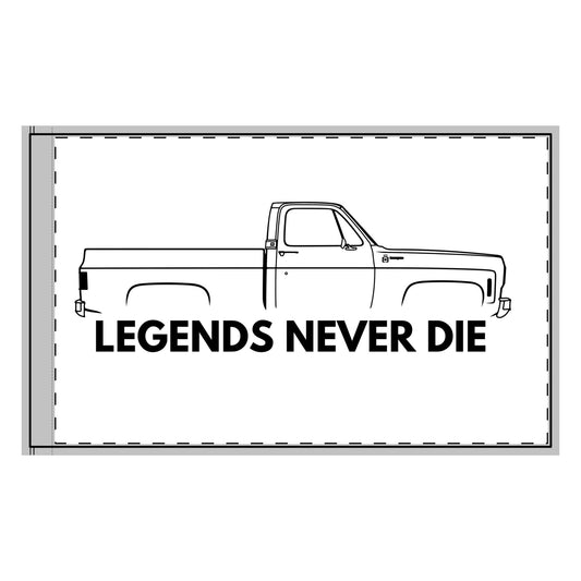 Legends Never Die Double-Sided Flag - WHITE