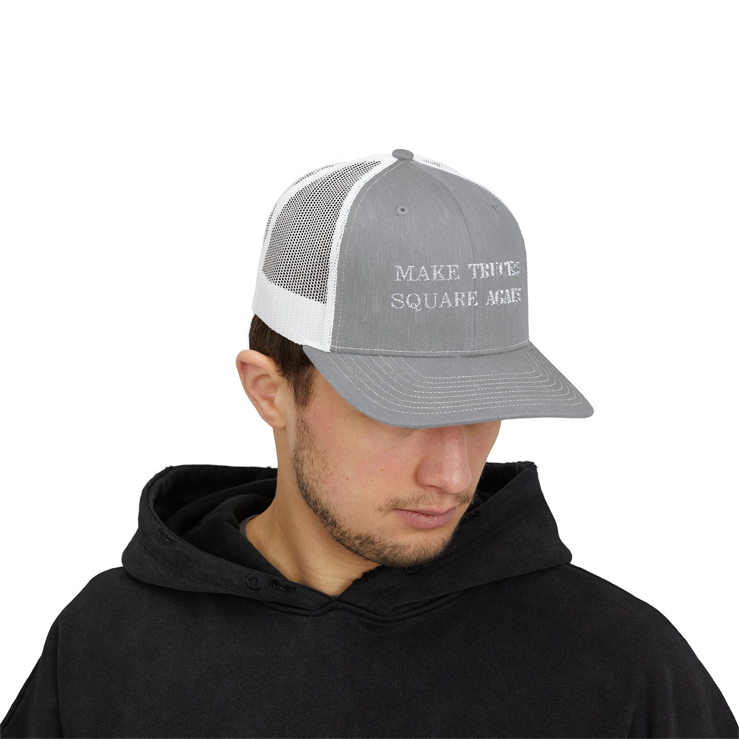 Make Trucks Square Again Snapback Trucker Cap - Stylish Hat for Truck Enthusiasts