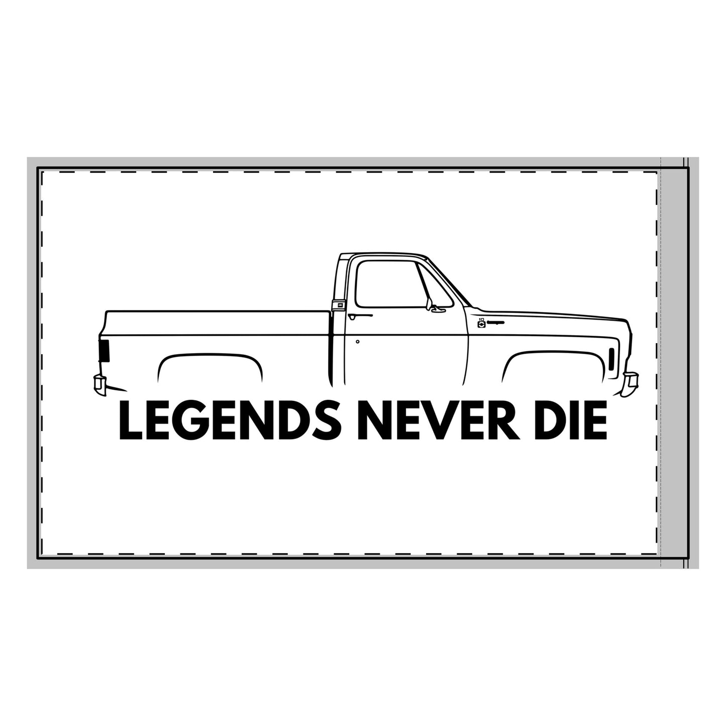 Legends Never Die Double-Sided Flag - WHITE