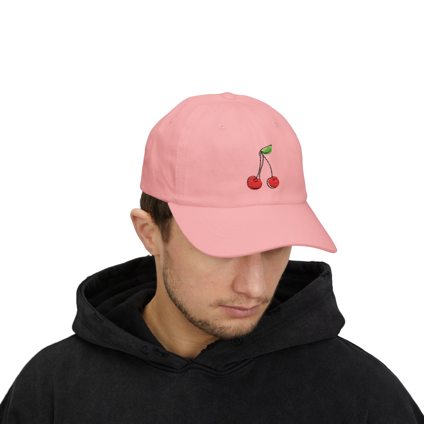 Cherry Embroidered Classic Dad Cap