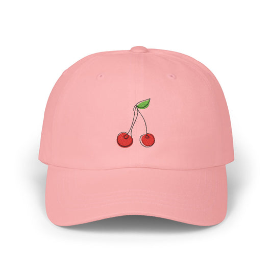 Cherry Embroidered Classic Dad Cap