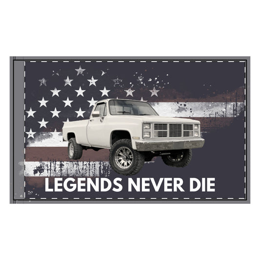 Legends Never Die Double-Sided Flag - NAVY