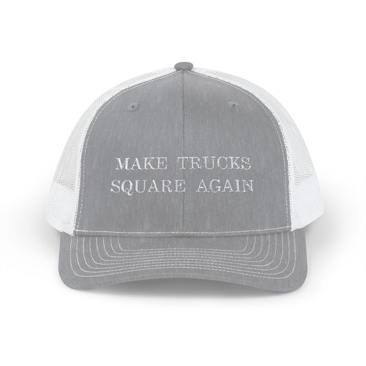 Make Trucks Square Again Snapback Trucker Cap - Stylish Hat for Truck Enthusiasts