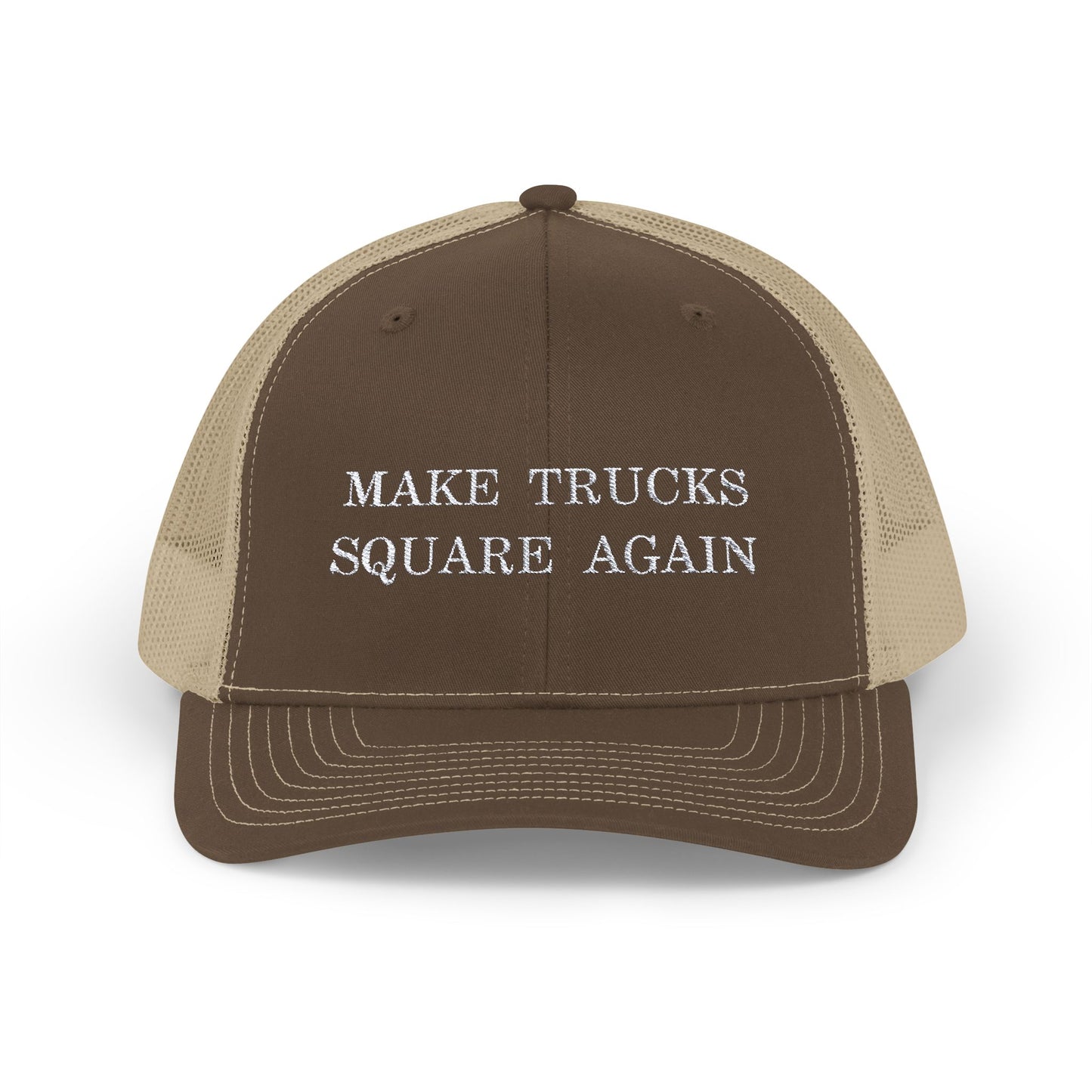 Make Trucks Square Again Snapback Trucker Cap - Stylish Hat for Truck Enthusiasts